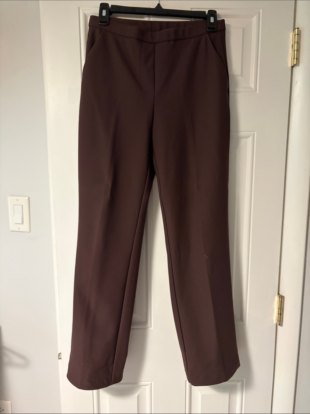 Women's Brown Straight-Leg Trousers